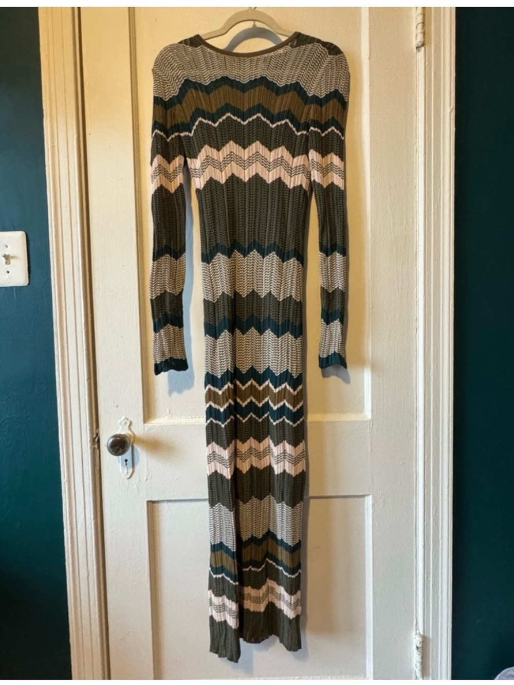Ronny Kobo Beige & White Open-Knit Sweater Top
